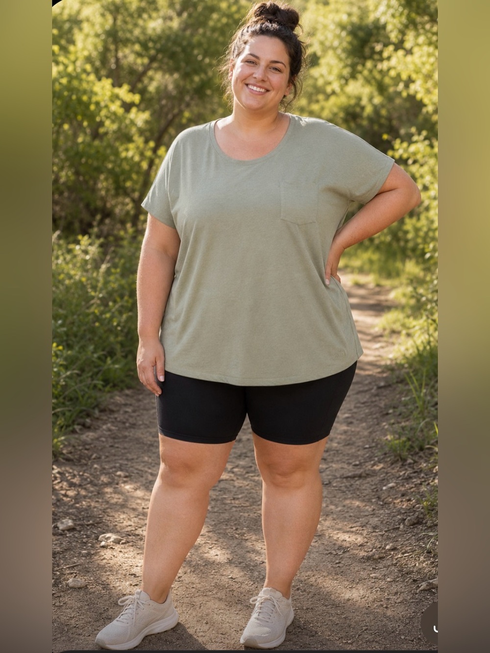 The North Face Women’s Olive Green Chest Pocket 3x Terrain Tee NWT